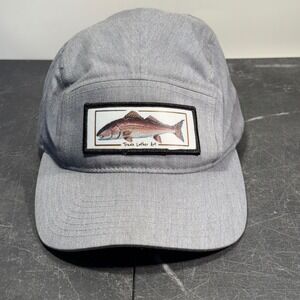 Richardson Outdoor Travis Luther Art Redfish 5 Panel Camper Hat Grey Adjustable‎